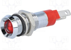 SWBU08014A, Индикат.лампа LED, вогнутый, 24 28ВDC, 24 28ВAC, Отв 8,2мм, IP67