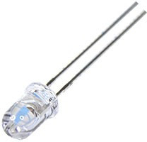 L-7113QBC-D, Светодиод 5мм/синий/465нм/1700- 2700мкд/прозрачный/16°
