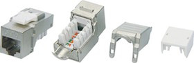 01 Hyperline KJ9-8P8C-C6-90-SH-F Вставка Keystone Jack RJ-45(8P8C), категория 6, экранированная