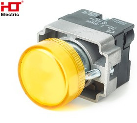 085-06-075, Лампа сигнальная CB2-BV65(LED) желтый 230В IP54 HLT