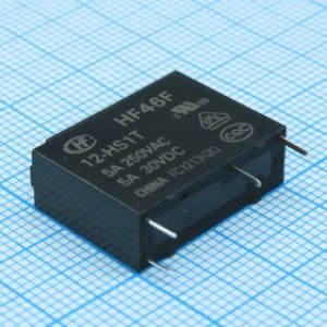 HF46F/12-HS1T, Универсальное реле, серия G5NB, силовое, без защелки, SPST, 12В DC, 5А HF46F/12-HS1T, Универсальное реле, серия G5NB, силовое, без защелки, SPST, 12В DC, 5А