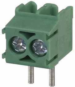 PCB terminal, 2 pole, pitch 3.5 mm, AWG 26-16, 17.5 A, screw connection, green, 1984769 PCB terminal, 2 pole, pitch 3.5 mm, AWG 26-16, 17.5 A, screw connection, green, 1984769