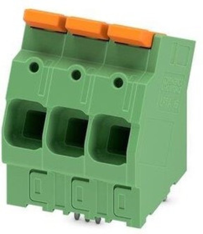 1333818, Conn PC Terminal Block 3 POS 10mm Solder Thru-Hole 76A Cardboard