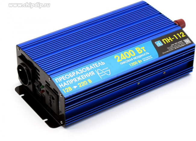 Преобразов. напряжения Вымпел ПН-112 (12-220В, чистый синус, 2400 Вт) Преобразов. напряжения Вымпел ПН-112 (12-220В, чистый синус, 2400 Вт)