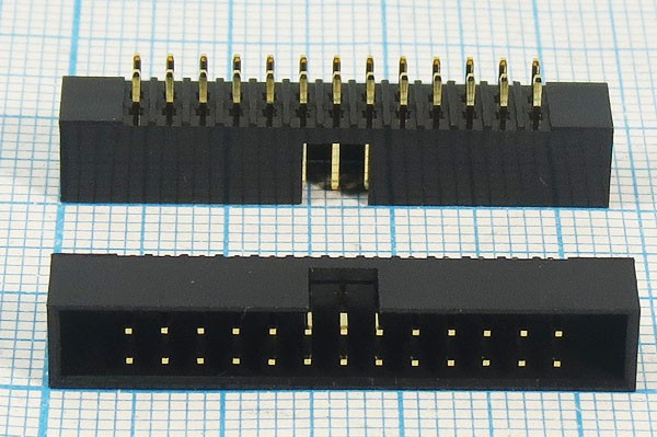 BH2-26(IDC2-26MS)pitch 2.00 mm, Разъём IDC BH2-26, вилка прямая, шаг 2 мм