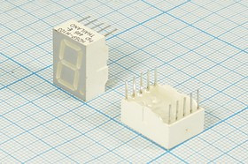 Светодиодный дисплей красный, 7 сегментов, 1 разряд, высота 14,2 мм, 4200 мкд, HDSP-H103; №7011 R СД