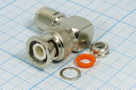 Высокочастотный угловой штекер BNC прижимной; №10204 шт BNC\RG59\\\угл