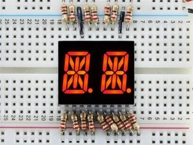 1907, Display Segmented Panel 2DIGIT 14LED Red CC