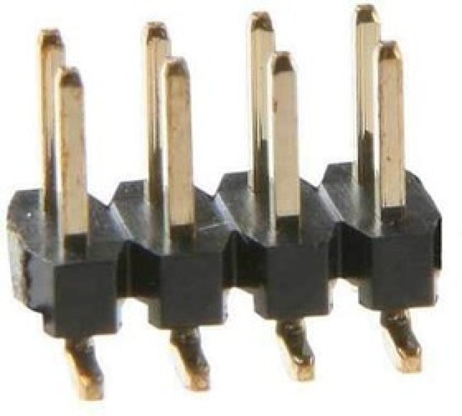 M22-5320405, Headers &amp; Wire Housings 4+4 DIL VERT HEADER GOLD