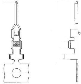 DF3-EP2428PCFA, Headers &amp; Wire Housings MALE CONTACT GLD 24-28AWG REEL