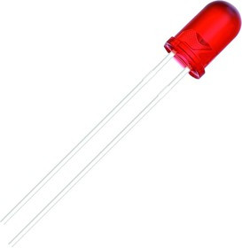 MP006838, Светодиод, красный, сквозное отверстие, T-1 3/4 (5мм), 20мA, 1.9В, 640нм