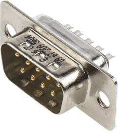 09672095604, 9 Way Panel Mount D-sub Connector Plug, 2.77mm Pitch