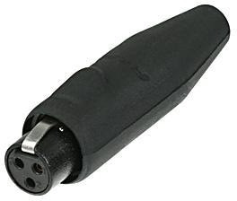 RT3FC-B-W, Гнездо XLR-mini на кабель прямое 3pin влагозащищенный