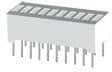 DC-10EGWA, 10 LEDs Bar Array, Green, Red, 25.4mm x 10.16mm, R 2mcd, G 2.8mcd, R 2V, G 2.2V/R 20mA, G 20mA