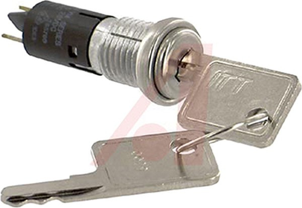 YM061U2C2WCNQ, Switch Key Lock OFF ON SPST 90° Flat Key 4A 250VAC 28VDC Wire Lead Panel Mount