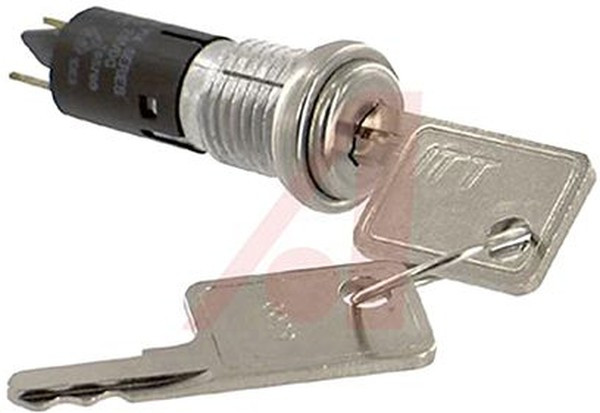 YM061U2C2WCNQ, Switch Key Lock OFF ON SPST 90° Flat Key 4A 250VAC 28VDC Wire Lead Panel Mount