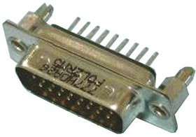 L717HDAH26POL2RM5, Amphenol L717HD 26 Way Through Hole D-sub Connector Plug, with 4-40 UNC Threaded Inserts, Boardlocks