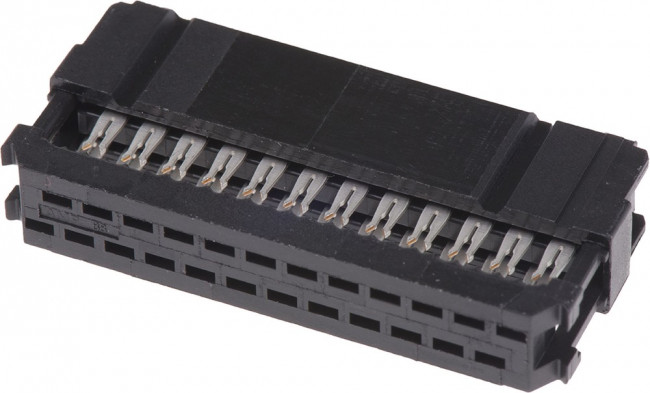 1658620-5, 24-Way IDC Connector Socket for Cable Mount, 2-Row