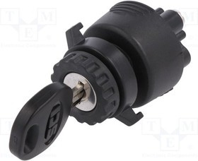 K3-33A1-07, Переключатель замок для РЭА, 2, Алгоритм раб OFF-ON, 22мм, 30°