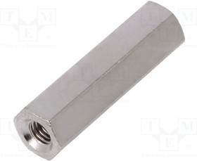 TFF-M3X20/DR114, Дистанцирующая стойка с резьбой, 20мм, Внутр.резьба: M3, латунь