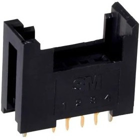 37204-62A3-004, 4-Way IDC Connector Socket for Through Hole Mount, 1-Row
