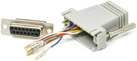 40-9558M, D-Sub Adapters &amp; Gender Changers DB15M RJ45 ADAPTER KIT