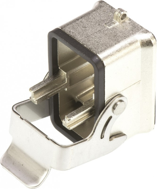 09140010301, Heavy Duty Power Connectors HAN HOUSING BULKHEAD METAL 1 LEVER