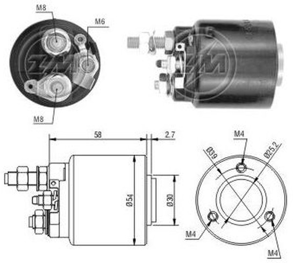 zm590, ZM590 Реле втягивающее\ MERCEDES/OPEL zm590, ZM590 Реле втягивающее\ MERCEDES/OPEL