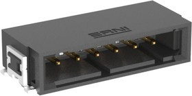 254699 / 254699-E, MaxiBridge Series Right Angle Surface Mount PCB Header, 6 Contact(s), 2.54mm Pitch, 1 Row(s) 254699 / 254699-E, MaxiBridge Series Right Angle Surface Mount PCB Header, 6 Contact(s), 2.54mm Pitch, 1 Row(s)