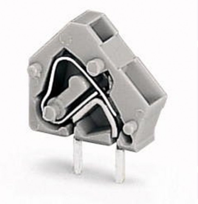 236-401, Зажимная рейка для печатных плат, угловой 45°, 5,08мм, на PCB