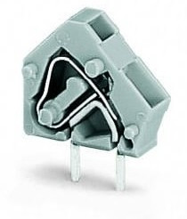 236-401, Зажимная рейка для печатных плат, угловой 45°, 5,08мм, на PCB