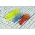 Клемма розетка, 6,4x0,8, 2,0-4,6мм2, обжимная, изолированная желтая/прозрачная