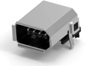 5788516-1, IEEE 1394 Connectors 6P RECPT R/A T/H BLK