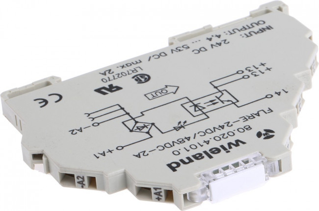 80.020.4101.0, flare Series Solid State Relay, 2 A Load, DIN Rail Mount, 53 V Load, 53 V Control