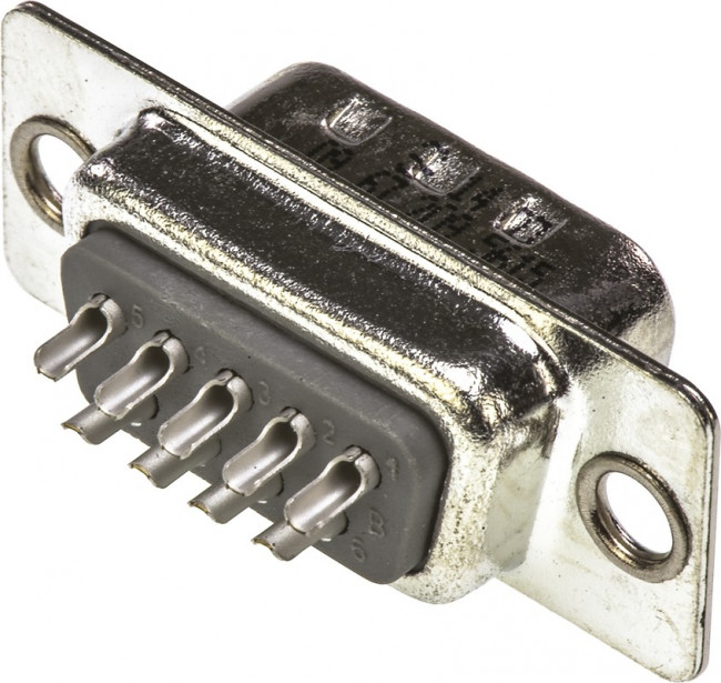 D-Sub plug, 9 pole, standard, equipped, straight, solder cup, 09672095615