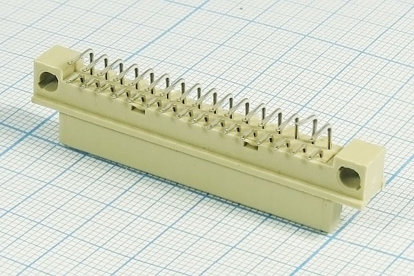 Разъем (прямоугольный соединитель) DIN41612 розетка, шаг P2.54, контакты 32HP[A+B], угловой
