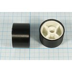 Ручка круглая диаметр 25.5мм, диаметр регулятора 6.0мм, металл, черный, 25.5x17HRP2; №10004 ручка d6