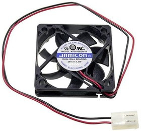 KF0510B2H-R, (50*50*10 24V), Вентилятор 24В DC, 50х50х10мм, подшипник качения, тип вывода - провод с разъемом