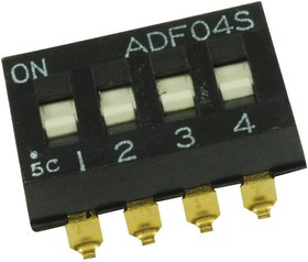 1-1825059-3, DIP SWITCH, 4 POSITION, SPST, FLUSH SLIDE