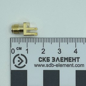 Разъем SMA гнездо на плату прямой (50 Ом, 0-18ГГц) Разъем SMA гнездо на плату прямой (50 Ом, 0-18ГГц)