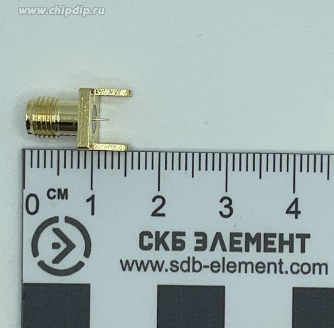 Разъем SMA гнездо на плату прямой (50 Ом, 0-18ГГц) Разъем SMA гнездо на плату прямой (50 Ом, 0-18ГГц)