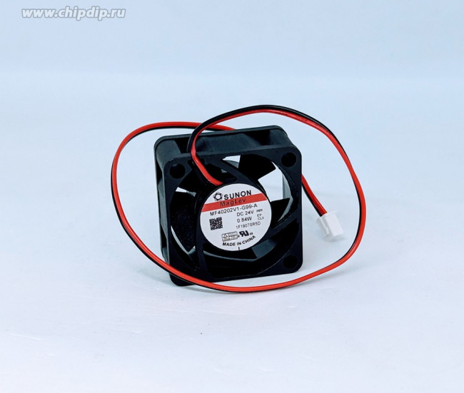 MF40202V1-G99-A, Вентилятор осевой, 24В DC, 40x40x20мм, подшипник Vapo, 15,04куб.м/ч, 25,5дБА