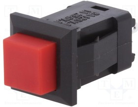 DS-435-S-R, Переключатель: кнопочный, Пол: 2, SPST-NO, 1A/250ВAC, OFF-ON, 1,5кВ