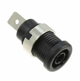 BU-31610-0, Test Plugs &amp; Test Jacks Black Screw-In Safety Socket Spade &amp; Plastic Nut - 1000V