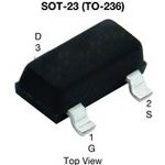 SQ2351ES-T1-GE3, Транзистор P-MOSFET, полевой, -20В, -1,8А, 2Вт, SOT23
