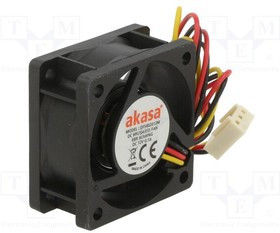 AK-4020MS, Fan: DC; axial; 12VDC; 40x40x20mm; 25dBA; EBR; 5000rpm; 2.82mmH2O