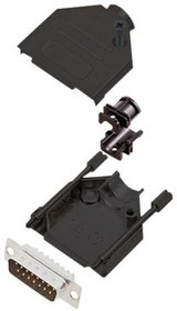 6355-0101-02, DA-15 Plug D-Sub Connector Kit, Zinc