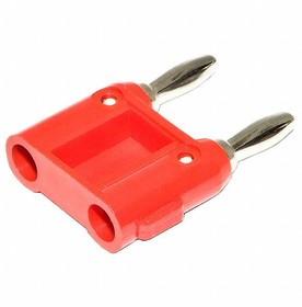 BU-P1330-2, Banana Connector, Plug, Red, 15A, 5kV, Nickel-Plated