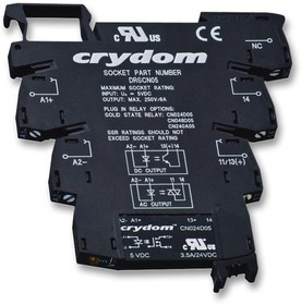 DRA-CN024D24, Твердотельное реле, SPST-NO, 3.5 А, 24 В DC, DIN-рейка, Винт, Переход Через Нуль