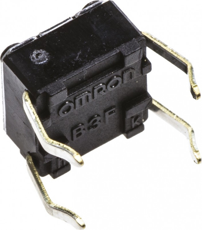 B3F-1000, Tactile Switches 6X6 Flat 4.3mm Btn Force 100g w/o Grd